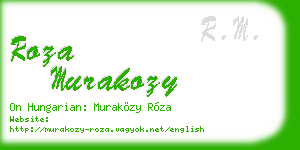 roza murakozy business card